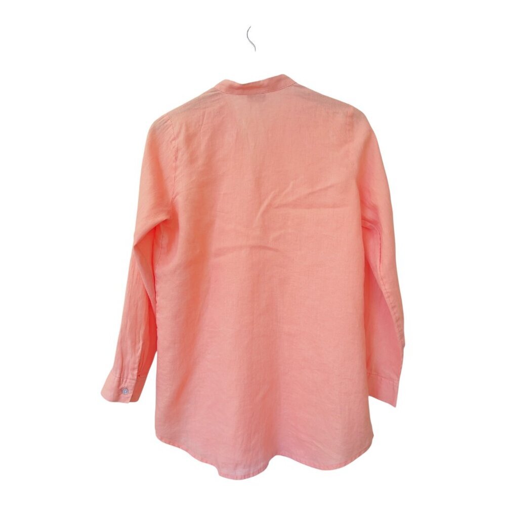 J. Jill 100 % Linen Coral Pinktuck Tunic size small - Picture 4 of 11